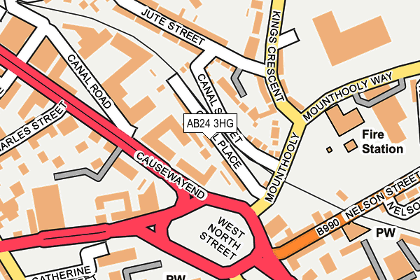 AB24 3HG map - OS OpenMap – Local (Ordnance Survey) AB24 3HG map - OS OpenMap – Local (Ordnance Survey)