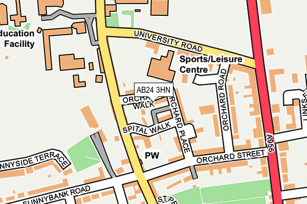 AB24 3HN map - OS OpenMap – Local (Ordnance Survey) AB24 3HN map - OS OpenMap – Local (Ordnance Survey)