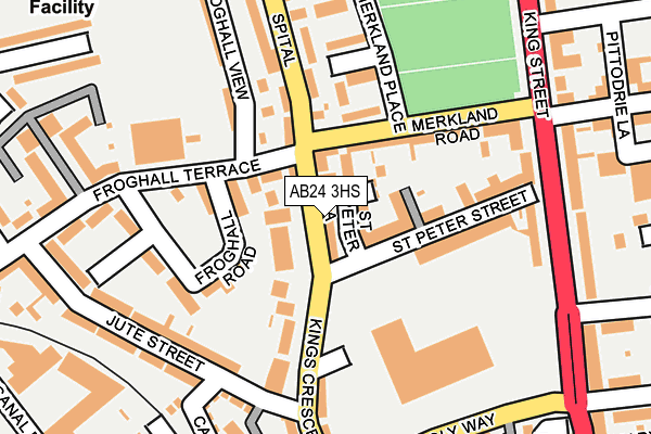 AB24 3HS map - OS OpenMap – Local (Ordnance Survey)