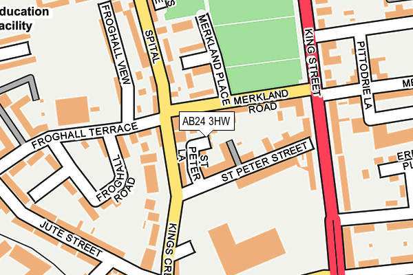 AB24 3HW map - OS OpenMap – Local (Ordnance Survey) AB24 3HW map - OS OpenMap – Local (Ordnance Survey)