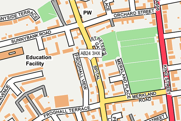AB24 3HX map - OS OpenMap – Local (Ordnance Survey) AB24 3HX map - OS OpenMap – Local (Ordnance Survey)