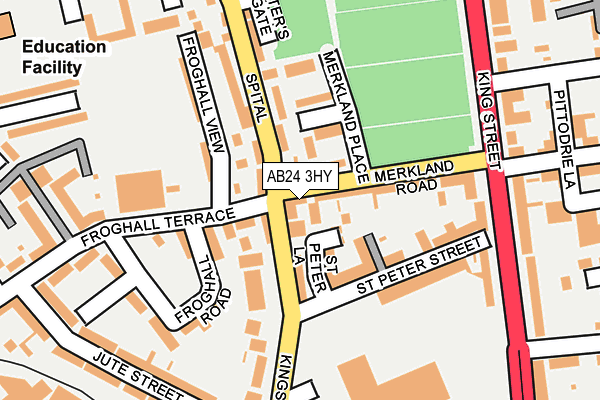 AB24 3HY map - OS OpenMap – Local (Ordnance Survey) AB24 3HY map - OS OpenMap – Local (Ordnance Survey)