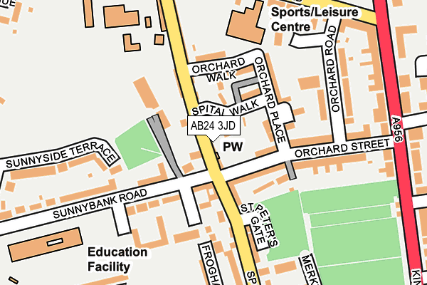 AB24 3JD map - OS OpenMap – Local (Ordnance Survey) AB24 3JD map - OS OpenMap – Local (Ordnance Survey)