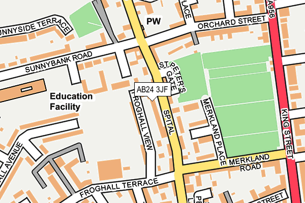 AB24 3JF map - OS OpenMap – Local (Ordnance Survey) AB24 3JF map - OS OpenMap – Local (Ordnance Survey)