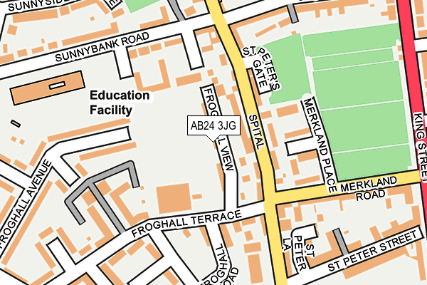 AB24 3JG map - OS OpenMap – Local (Ordnance Survey) AB24 3JG map - OS OpenMap – Local (Ordnance Survey)