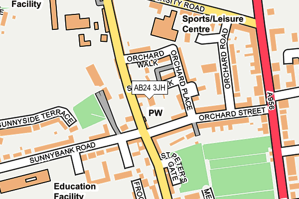 AB24 3JH map - OS OpenMap – Local (Ordnance Survey) AB24 3JH map - OS OpenMap – Local (Ordnance Survey)
