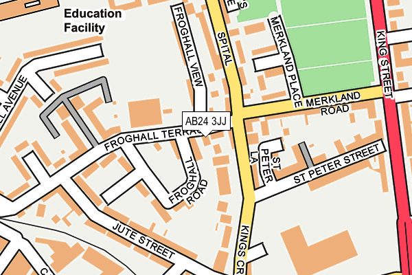 AB24 3JJ map - OS OpenMap – Local (Ordnance Survey) AB24 3JJ map - OS OpenMap – Local (Ordnance Survey)