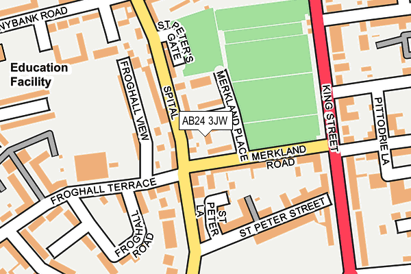 AB24 3JW map - OS OpenMap – Local (Ordnance Survey) AB24 3JW map - OS OpenMap – Local (Ordnance Survey)