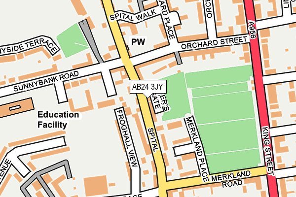 AB24 3JY map - OS OpenMap – Local (Ordnance Survey) AB24 3JY map - OS OpenMap – Local (Ordnance Survey)