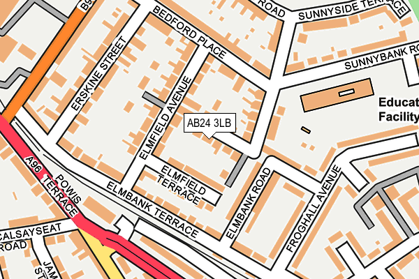 AB24 3LB map - OS OpenMap – Local (Ordnance Survey) AB24 3LB map - OS OpenMap – Local (Ordnance Survey)