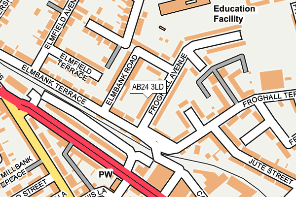 AB24 3LD map - OS OpenMap – Local (Ordnance Survey) AB24 3LD map - OS OpenMap – Local (Ordnance Survey)