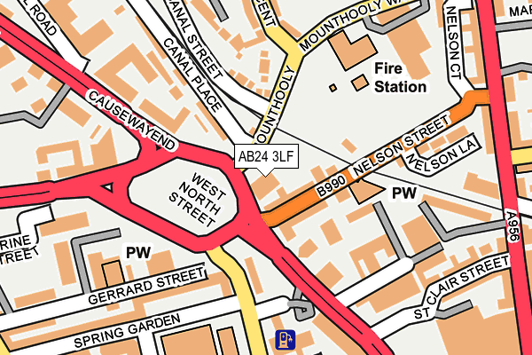 AB24 3LF map - OS OpenMap – Local (Ordnance Survey) AB24 3LF map - OS OpenMap – Local (Ordnance Survey)
