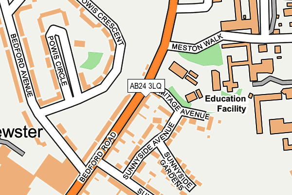 AB24 3LQ map - OS OpenMap – Local (Ordnance Survey) AB24 3LQ map - OS OpenMap – Local (Ordnance Survey)