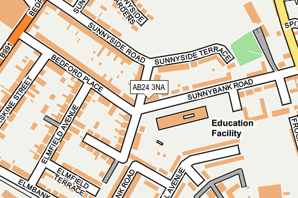 AB24 3NA map - OS OpenMap – Local (Ordnance Survey) AB24 3NA map - OS OpenMap – Local (Ordnance Survey)