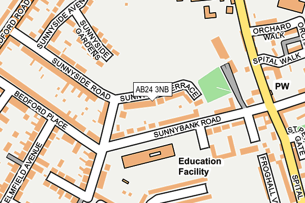 AB24 3NB map - OS OpenMap – Local (Ordnance Survey) AB24 3NB map - OS OpenMap – Local (Ordnance Survey)