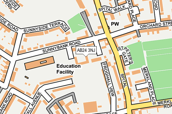 AB24 3NJ map - OS OpenMap – Local (Ordnance Survey) AB24 3NJ map - OS OpenMap – Local (Ordnance Survey)