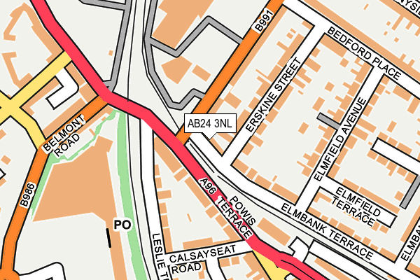 AB24 3NL map - OS OpenMap – Local (Ordnance Survey) AB24 3NL map - OS OpenMap – Local (Ordnance Survey)