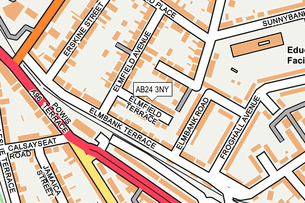 AB24 3NY map - OS OpenMap – Local (Ordnance Survey) AB24 3NY map - OS OpenMap – Local (Ordnance Survey)