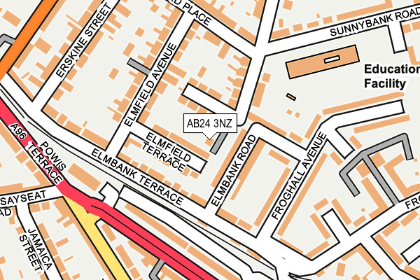 AB24 3NZ map - OS OpenMap – Local (Ordnance Survey) AB24 3NZ map - OS OpenMap – Local (Ordnance Survey)