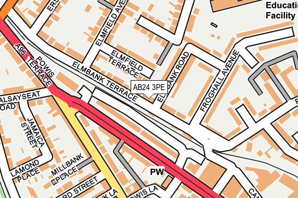 AB24 3PE map - OS OpenMap – Local (Ordnance Survey) AB24 3PE map - OS OpenMap – Local (Ordnance Survey)