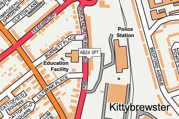 AB24 3PT map - OS OpenMap – Local (Ordnance Survey) AB24 3PT map - OS OpenMap – Local (Ordnance Survey)