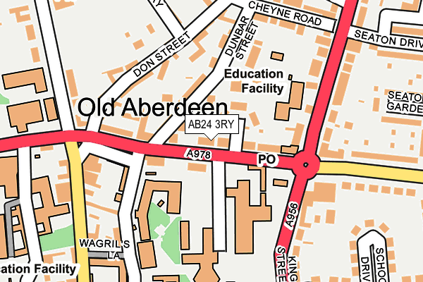AB24 3RY map - OS OpenMap – Local (Ordnance Survey) AB24 3RY map - OS OpenMap – Local (Ordnance Survey)