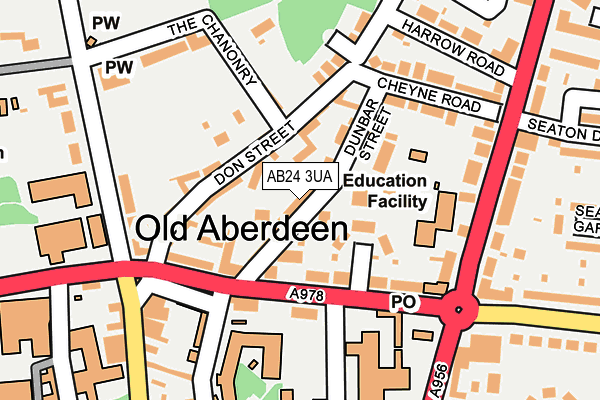 AB24 3UA map - OS OpenMap – Local (Ordnance Survey) AB24 3UA map - OS OpenMap – Local (Ordnance Survey)
