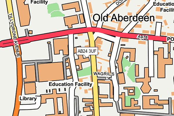 AB24 3UF map - OS OpenMap – Local (Ordnance Survey) AB24 3UF map - OS OpenMap – Local (Ordnance Survey)