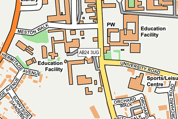 AB24 3UG map - OS OpenMap – Local (Ordnance Survey) AB24 3UG map - OS OpenMap – Local (Ordnance Survey)