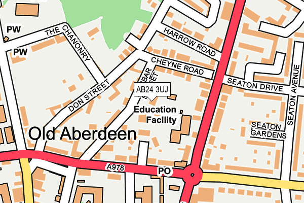 AB24 3UJ map - OS OpenMap – Local (Ordnance Survey) AB24 3UJ map - OS OpenMap – Local (Ordnance Survey)
