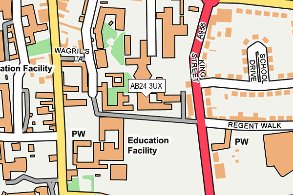 AB24 3UX map - OS OpenMap – Local (Ordnance Survey) AB24 3UX map - OS OpenMap – Local (Ordnance Survey)