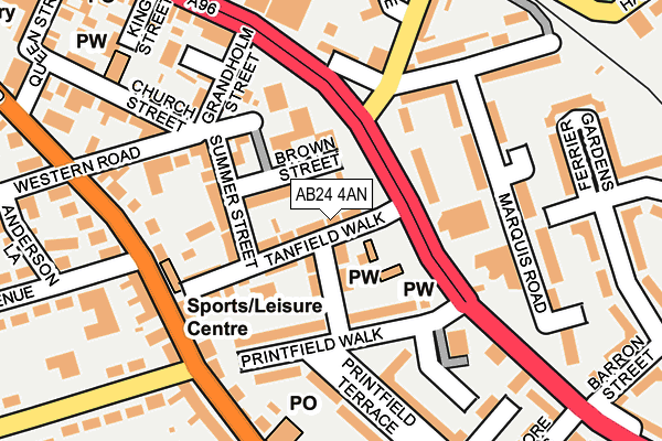 AB24 4AN map - OS OpenMap – Local (Ordnance Survey) AB24 4AN map - OS OpenMap – Local (Ordnance Survey)