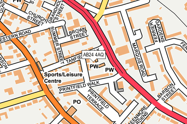 AB24 4AQ map - OS OpenMap – Local (Ordnance Survey) AB24 4AQ map - OS OpenMap – Local (Ordnance Survey)