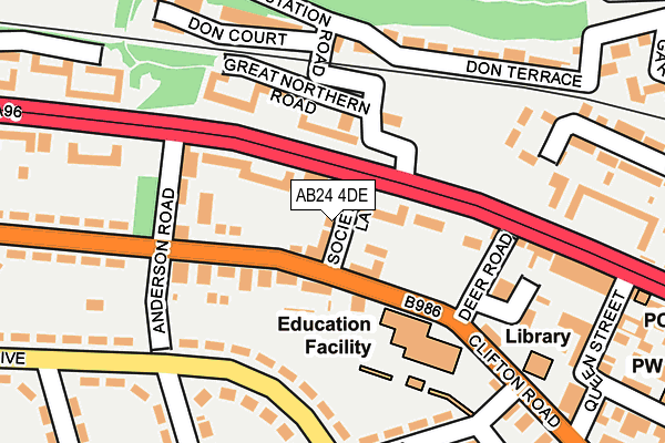 AB24 4DE map - OS OpenMap – Local (Ordnance Survey) AB24 4DE map - OS OpenMap – Local (Ordnance Survey)