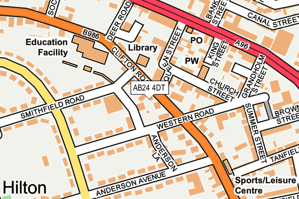 AB24 4DT map - OS OpenMap – Local (Ordnance Survey) AB24 4DT map - OS OpenMap – Local (Ordnance Survey)