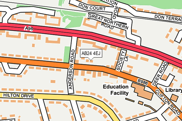 AB24 4EJ map - OS OpenMap – Local (Ordnance Survey) AB24 4EJ map - OS OpenMap – Local (Ordnance Survey)