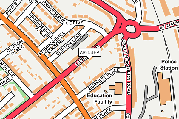 AB24 4EP map - OS OpenMap – Local (Ordnance Survey) AB24 4EP map - OS OpenMap – Local (Ordnance Survey)
