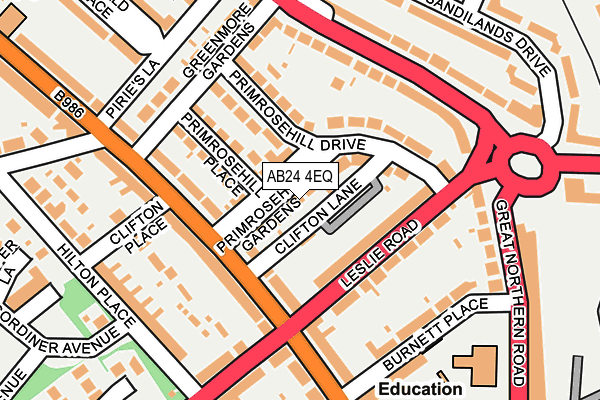 AB24 4EQ map - OS OpenMap – Local (Ordnance Survey) AB24 4EQ map - OS OpenMap – Local (Ordnance Survey)
