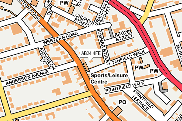 AB24 4FE map - OS OpenMap – Local (Ordnance Survey) AB24 4FE map - OS OpenMap – Local (Ordnance Survey)
