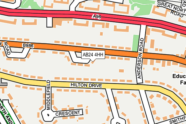 AB24 4HH map - OS OpenMap – Local (Ordnance Survey) AB24 4HH map - OS OpenMap – Local (Ordnance Survey)