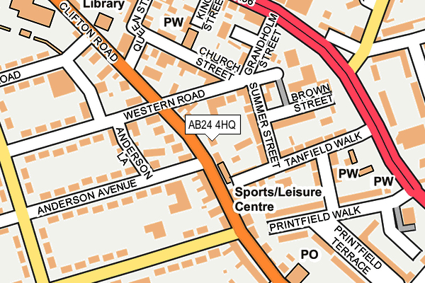 AB24 4HQ map - OS OpenMap – Local (Ordnance Survey) AB24 4HQ map - OS OpenMap – Local (Ordnance Survey)