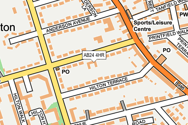 AB24 4HR map - OS OpenMap – Local (Ordnance Survey) AB24 4HR map - OS OpenMap – Local (Ordnance Survey)