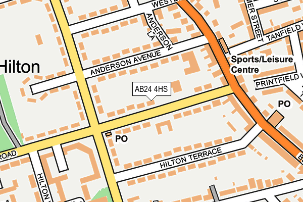 AB24 4HS map - OS OpenMap – Local (Ordnance Survey) AB24 4HS map - OS OpenMap – Local (Ordnance Survey)