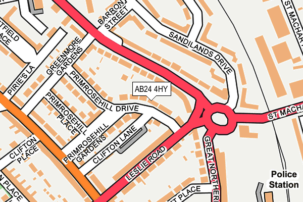 AB24 4HY map - OS OpenMap – Local (Ordnance Survey) AB24 4HY map - OS OpenMap – Local (Ordnance Survey)