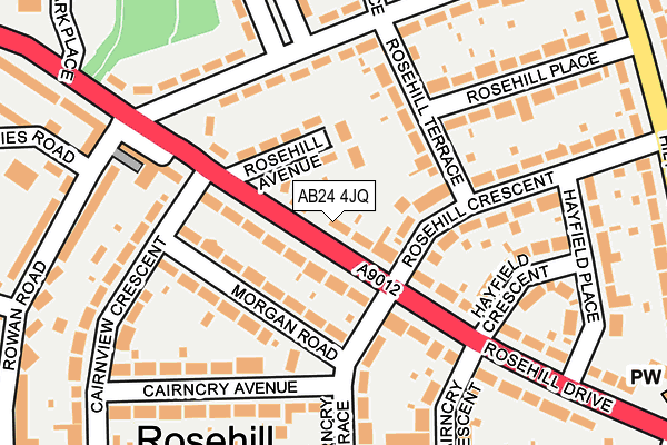 AB24 4JQ map - OS OpenMap – Local (Ordnance Survey) AB24 4JQ map - OS OpenMap – Local (Ordnance Survey)