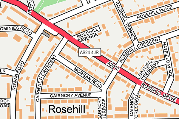 AB24 4JR map - OS OpenMap – Local (Ordnance Survey) AB24 4JR map - OS OpenMap – Local (Ordnance Survey)