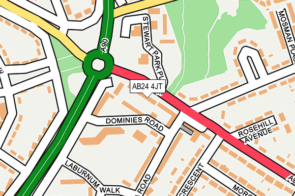 AB24 4JT map - OS OpenMap – Local (Ordnance Survey) AB24 4JT map - OS OpenMap – Local (Ordnance Survey)