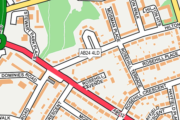 AB24 4LD map - OS OpenMap – Local (Ordnance Survey) AB24 4LD map - OS OpenMap – Local (Ordnance Survey)