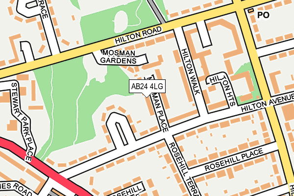 AB24 4LG map - OS OpenMap – Local (Ordnance Survey) AB24 4LG map - OS OpenMap – Local (Ordnance Survey)