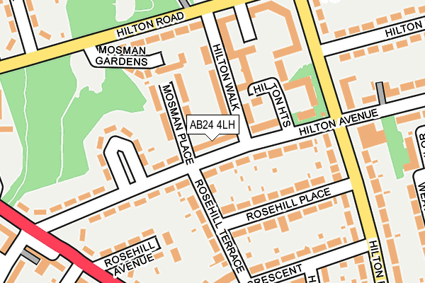 AB24 4LH map - OS OpenMap – Local (Ordnance Survey) AB24 4LH map - OS OpenMap – Local (Ordnance Survey)